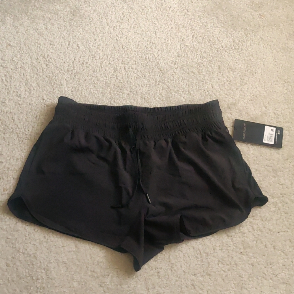90 Degree by Reflex Women's Sz M Black By flex Black Athletic Shorts